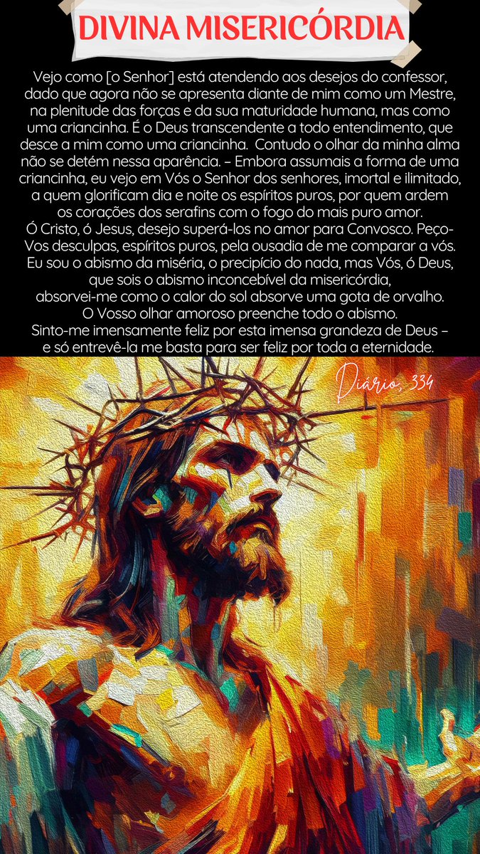 ReiMisericordia's tweet photo. Dado que agora não se apresenta diante de mim como um Mestre, na plenitude das forças e da sua maturidade humana. Diário 334.
#Jesus #dado #agora #não #nao #apresenta #diante #mim #como #Mestre #mestre #plenitude #forças#forcas #maturidade #humana #misericórdia #santafaustina https://t.co/iOIWuGbmgL