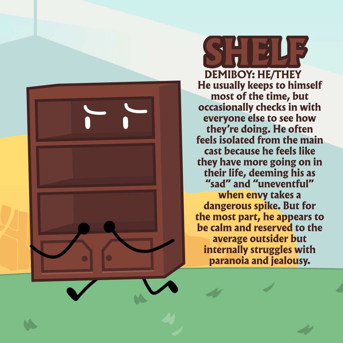 arumondainoaru's tweet photo. #bfdi #osctwt peep this: BFB but SHELF showed up! loser liy stapy and foldy are included too i guess or something https://t.co/L2eU1kch4o