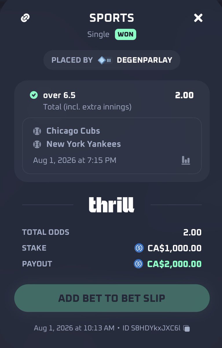 Degen Parlay tweet media