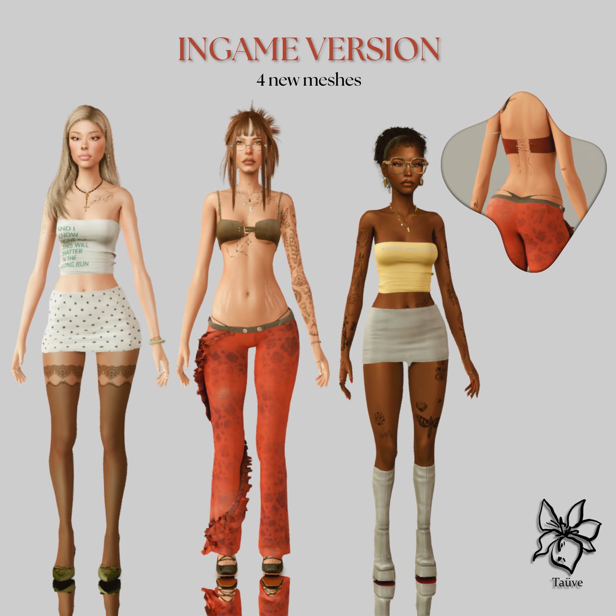 tauvesims's tweet photo. THE PROVOCATEUR - CLOTHING SET
Out now on my patreon!!
EA: 08/22
05 new meshes pieces + Blender version
rc: @bunny
Insipired by the one and only @adelajergova https://t.co/XCYZVdcuAR
