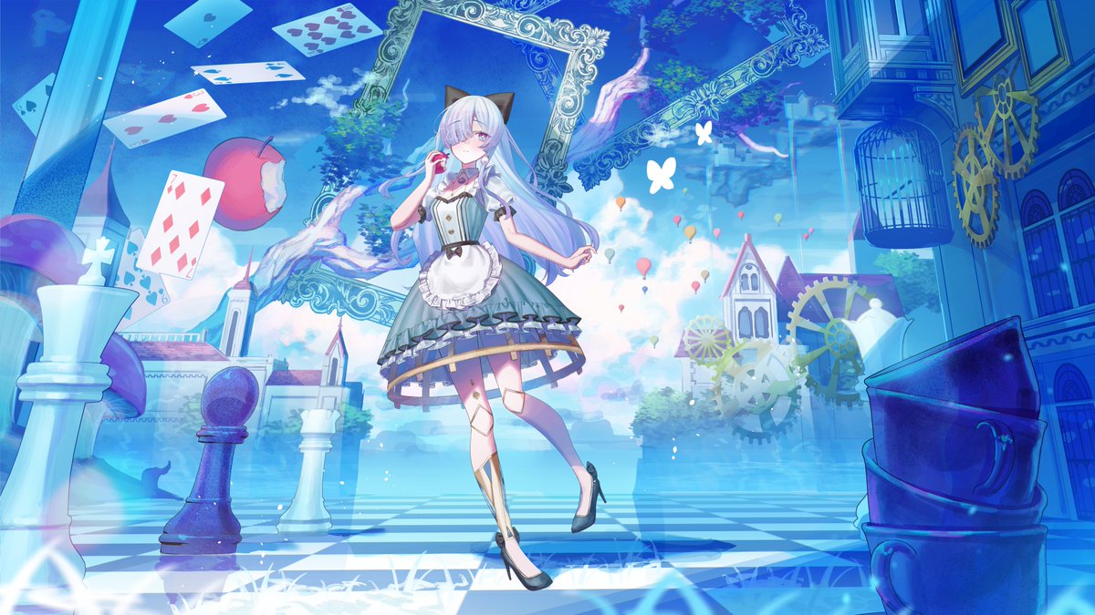 aka_s43's tweet photo. 【お仕事】水影凪ルカ様のイベントのキービジュアルイラストを描かせていただきました！！よろしくお願い致します✨🟦 https://t.co/LhlhG0WSRG