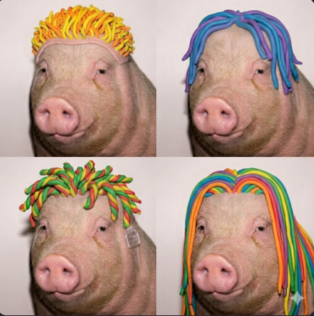 KangusB5's tweet photo. Fuzzy Pumper Barber Shop Playdough hair Wigger pigs https://t.co/ieOYvorDMe