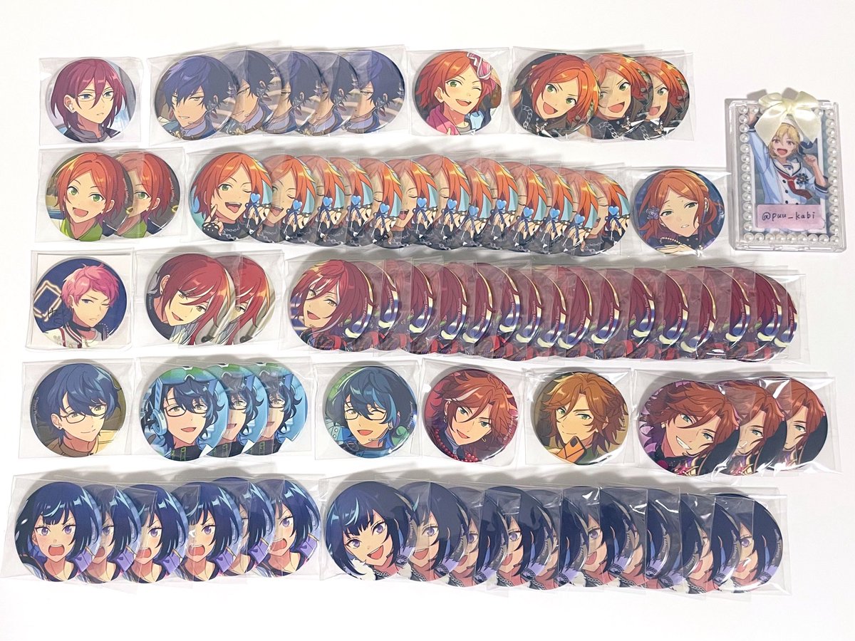 puu_kabi's tweet photo. 【交換】あんスタ 缶バッジ

譲｜画像参照

求｜画像4枚目 なずな (左から優先度高)
イベコレ缶 2022 WINTER idol
コレ缶 2026 Jul idol casual

◎郵送2~
※丸シール付きの真はピンズレ

お気軽にお声掛けください✿ https://t.co/bmNSv5SghQ