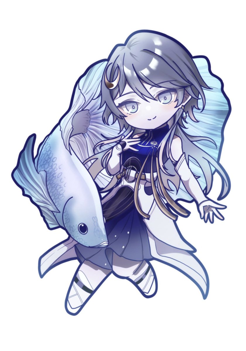 OVERTACK2's tweet photo. FAで描いたイラストをネップリ公開しました🦀
涼しげな色合いになっているので暑い夏のお供に！（？）
L版サイズで印刷してください！
ファミマ・ローソン・ミニストップ等でぜひ

シェア番号 ET7DQ6AYHN
期限 9/1まで

#wouca
#woucart https://t.co/mpli7v7XCO