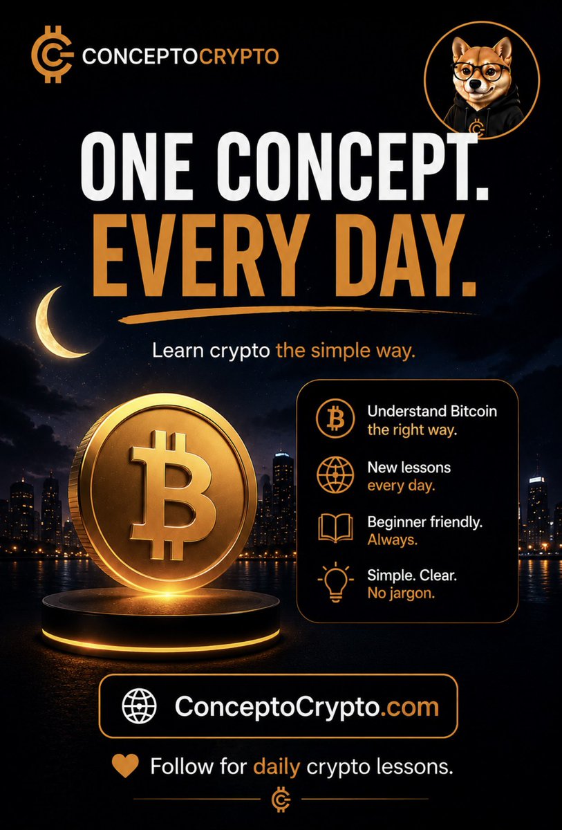ConceptoCrypto's tweet photo. 🌙 End your day by learning something new.

Bitcoin isn’t just about price.

It’s about understanding a technology that’s changing how people save, send, and own money.

You don’t need to learn everything overnight.

Just one concept every day.

Small lessons become big knowledge.

🌐 https://t.co/Ou3rYmN2lP

💛 Follow @ConceptoCrypto for daily crypto education made simple.

#Bitcoin #Crypto #LearnBitcoin #CryptoEducation #ConceptoCrypto #Blockchain #DigitalMoney #FinancialFreedom #CryptoForBeginners #BTC #CryptoCommunity #Investing #Web3 #Money #LearnSomethingNew