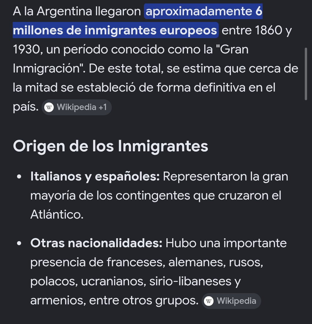 giobitone's tweet photo. @arihjesse @Pampa139 Aparte de boludo tampoco sabes leer no? Dice 'inmigrantes latinoamericanos'.
Pero te dejo acá abajo para que sigas aprendiendo de historia. https://t.co/SgkwLCUc5f