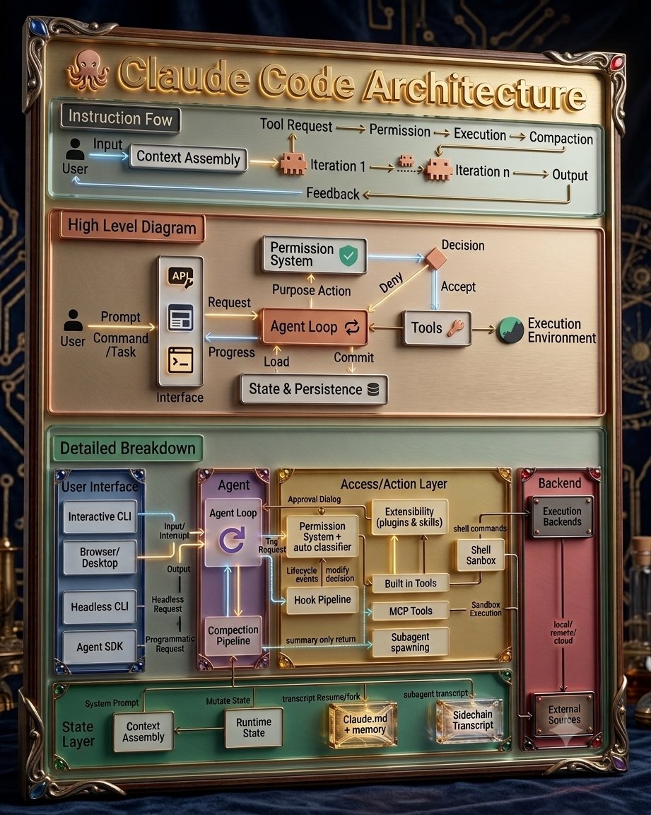 Tech_Ai_Alan's tweet photo. Ever wonder how agentic AI actually thinks?This stunning diagram of the Claude Code Architecture breaks down the magic into a beautiful,logical workflow. From prompt input to automated iterations and final output
it's a masterclass in AI system design.​A must for every developer https://t.co/dvOnJ7AqyV