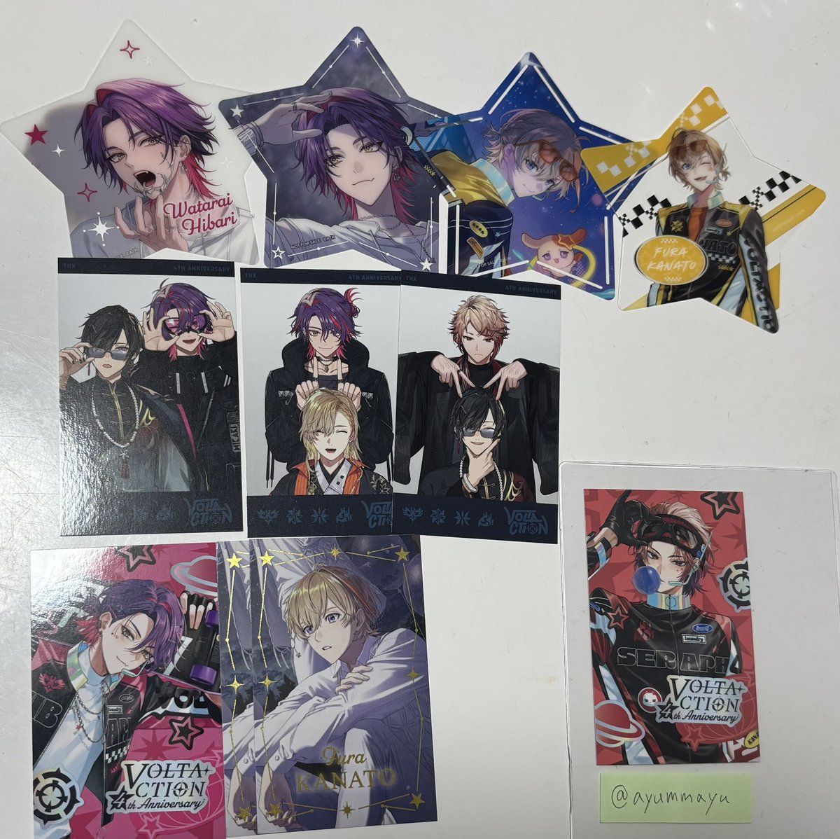 ayummayu's tweet photo. 【交換】にじさんじ VOLTACTION 4th Anniversary チェキ風カード OS特典 星型カード

譲 画像1枚目
求 2枚目

❤️がついているもの、特に特典優先で求めております。当方チェキ⇄御相手様特典の異種交換可能

郵送もしくは名古屋手渡し可能
検索からもお気軽にお声掛けください。 https://t.co/5RyWiotCIE