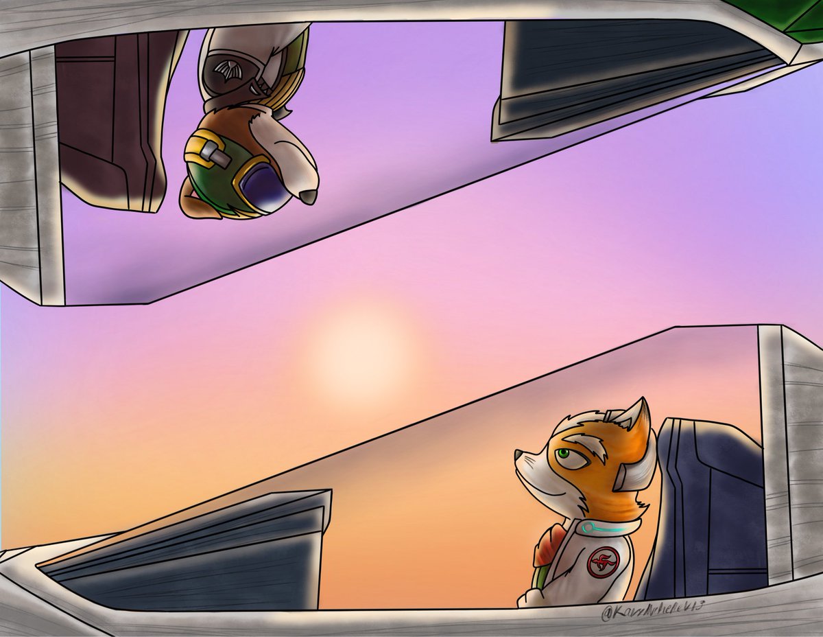 KaryMichelleV13's tweet photo. Flying in the sunset🌅
#starfox #foxmccloud #billgrey https://t.co/YR3HJX1n4P