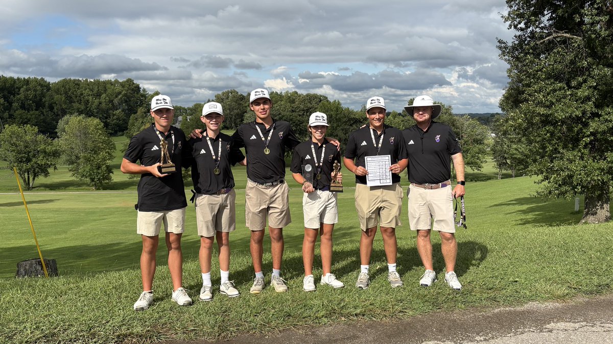 PurplesGolf's tweet photo. We had a day! Two scoring records! 

Rowdy Harris shoots -9 63 to win the Schoolboy Classic. This sets a BGHS individual school record. (R Richey 2023, 64)  

Team: 278 (New BGHS Record)!

J Brown 68 (3rd IND) 
P Fuqua 70 
J Suarez Gonzalez 77
JC Hamilton 81

IAGDTBAP!! https://t.co/Ew6FwQji23
