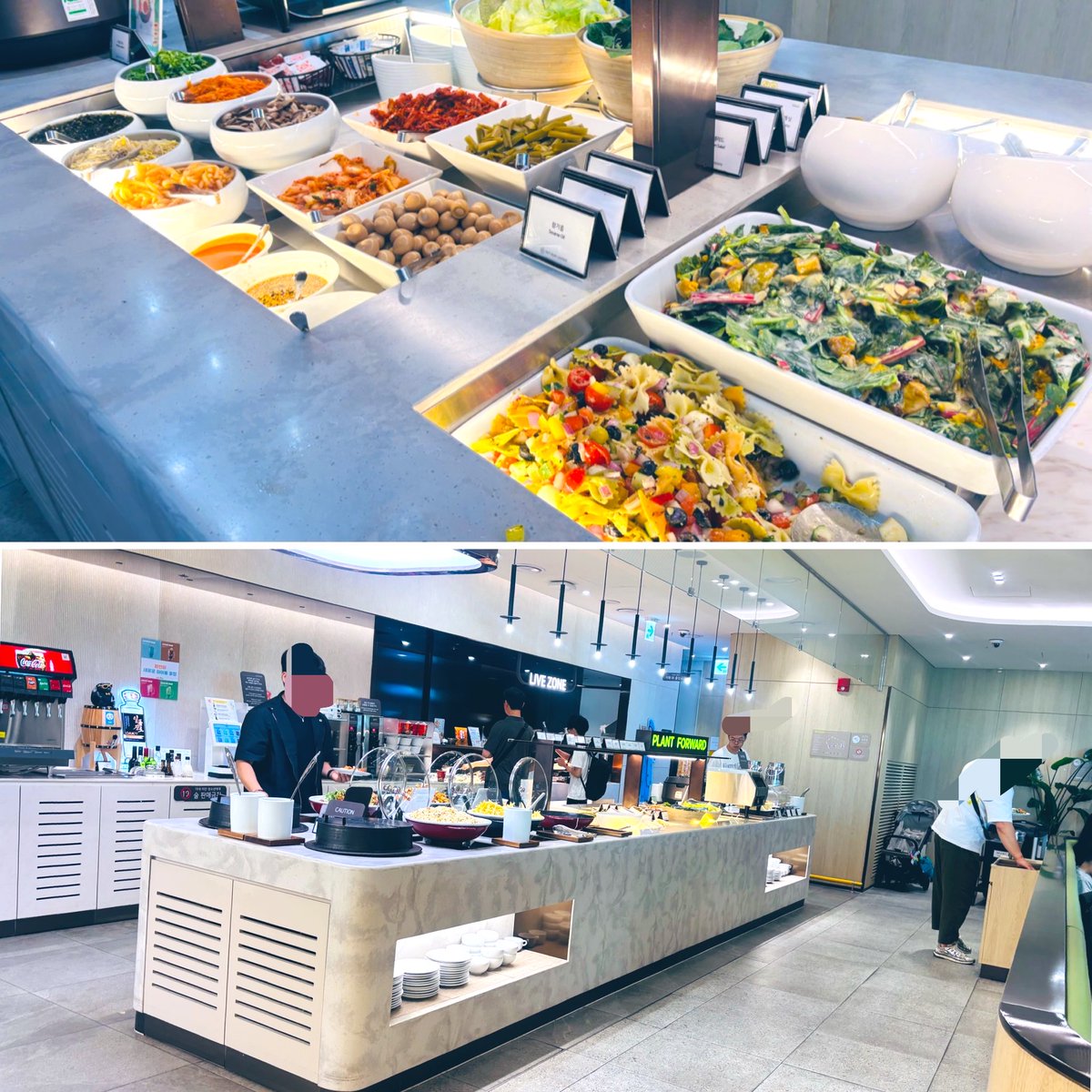 CottNocott's tweet photo. 帰り仁川から出国してスカイハブラウンジで初めて韓国っぽい味付けのもの食べた笑
ご飯も飲み物(アルコールも)あってトッポギもチキンもおでんもしっかり辛くて美味しかった🤤これが無料ってさいこー https://t.co/ylGDeByrBj