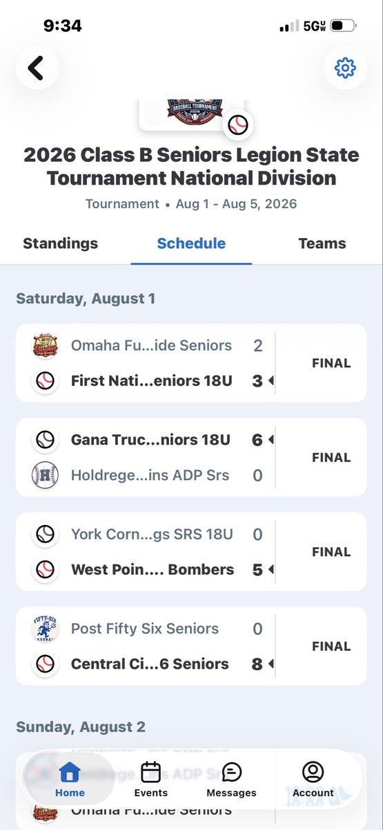 MccookLegion's tweet photo. National Division Senior state scores day 1. https://t.co/AzFENpoTR2
