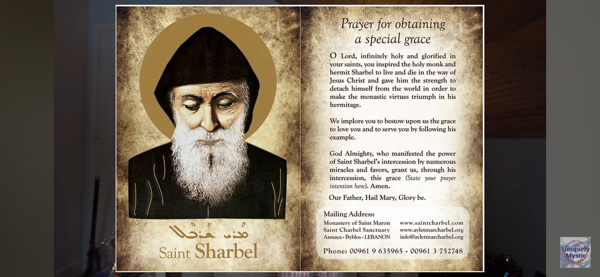 muetz_n's tweet photo. @gal_red11250 St. Charbel intercede for us and bring God's healing to Kaylie🙏 https://t.co/k24bo37sTi