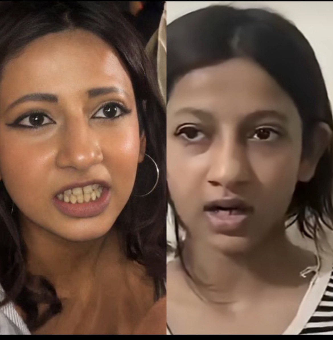 arunpudur's tweet photo. ‼️Dear Indians,

If you think both are the same girl, then I have a religion that claims to be peaceful.

@DelhiPolice AI knows these are two different girls.

I urge @NCPCR_ to investigate urgently and arrest those responsible if the nation has been misled. https://t.co/iNrplvooAm