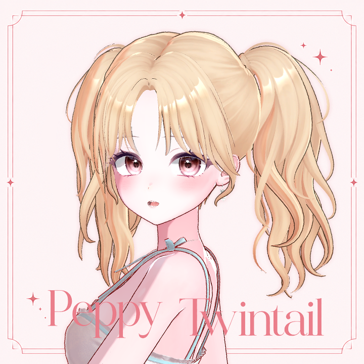 KouBly_official's tweet photo. [8人] Peppy Twintail🎀
https://t.co/OvoNOCq5zy

夏のときめきを詰め込んだ、元気いっぱいのツインテールです。

🎀 Launch SALE
1000JPY --> 800JPY (~8.8)

🎀RT+Follow Event
RT＋フォローで抽選3名様にギフト進呈! BOOTHの♡100ごとに当選者＋1名！(~8.20)

#KOUBLY_shop #booth_pm #VRChat #VRC https://t.co/iLGxyRDlrD