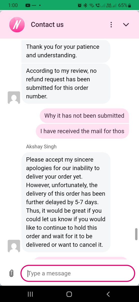 KananKanchan's tweet photo. @nykaacares See how nyka is fooling customer .one hand it says refund and other hand after 4 days their customer care says there is no refund initiated. Now who is fooling customer https://t.co/1ZGjaiPCg5