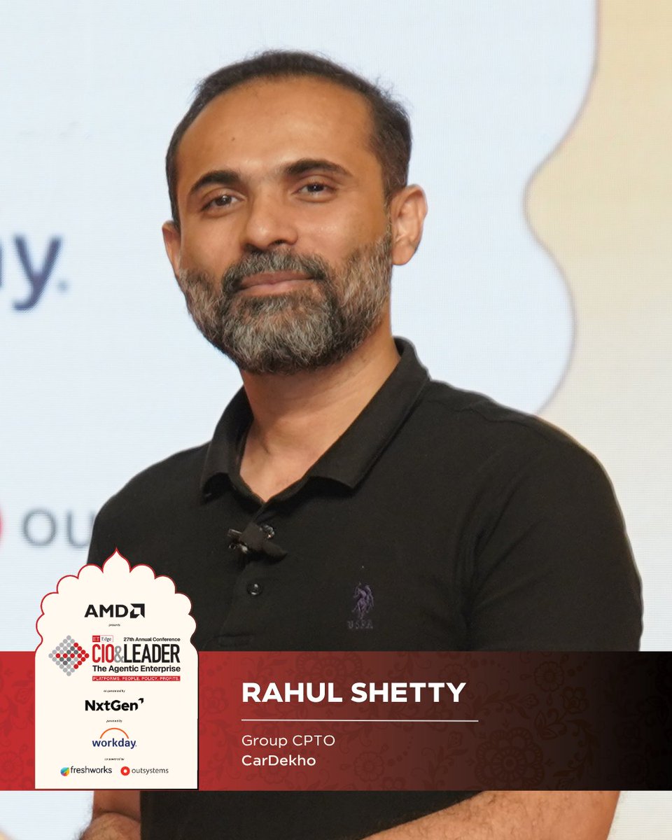 cioandleader's tweet photo. "When many organisations begin their AI journey, they start with technology. We started with empathy. Buying a car is not a single transaction; it is a complex journey that begins with discovery, moves through comparisons, variants, test drives, financing, insurance, and ultimately ownership. At every stage, customers face uncertainty, questions, and decision fatigue. When we first saw the capabilities of AI, we believed it would be straightforward to deploy and achieve the outcomes we were targeting. What we learned instead was that AI makes building faster and cheaper, but that does not automatically translate into business outcomes. There is a fundamental difference between outputs and outcomes. An enterprise is not measured by the number of AI features it launches, but by the value those capabilities create for customers. Our AI-powered consumer assistant helped create a more intuitive buying journey, improved engagement and retention, and demonstrated that the most successful AI implementations are those grounded in real customer needs. The future of AI is not about deploying technology because it exists; it is about using intelligence to remove friction, improve experiences, and solve meaningful problems at scale."

– Rahul Shetty, Group CPTO, CarDekho

#CIOandLeaderConference #TheAgenticEnterprise #AMD #EnterpriseAI #ArtificialIntelligence #DigitalTransformation #TechnologyLeadership

@AMD I @NxtGen_Cloud I @Workday I @FreshworksInc I @OutSystems I @Dynatrace | Syndrome NewEdge |
@Commvault I @CrowdStrike I Delta Electronics I Liferay I InfoBeans - ServiceNow I @Oracle I @rubrikInc I Savex Technologies Pvt. Ltd - SolarWinds I Techno Digital I Yotta Data Services Private Limited I ClickShare by Barco I Barracuda | Ivanti NeoSOFT I Newland AIDC I Privacy Pillar I RSA Security | Cotelligent, A TechDemocracy Company | Seagate Technology I Hewlett Packard Enterprise I NopalCyber I Autodesk