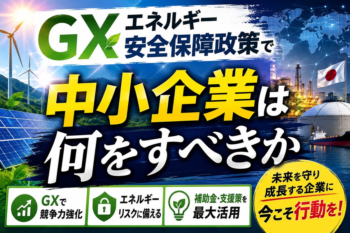 CoinB16988's tweet photo. GX政策の目的は、
CO₂を減らすことだけではありません。
主な目的は3つです。

・エネルギー安全保障
・産業競争力の強化
・新しい市場の形成

つまりGXは、環境政策であると同時に産業政策です。
中小企業への影響を整理しました。

 https://t.co/ICIMmgWPxS https://t.co/n1GI0KNriF