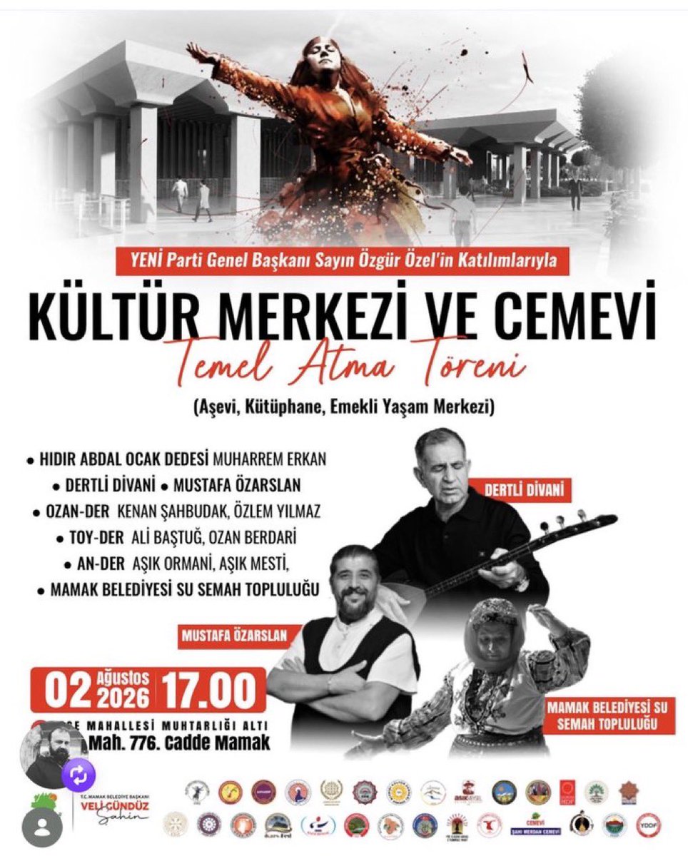 aylinyaman_'s tweet photo. Genel Başkanımız Sn Özgür Özel’in katılımıyla bugün Mamak’tayız…
⏰ 17:00
@yenipartiyiz 
@eczozgurozel https://t.co/HX2R4nvqCJ