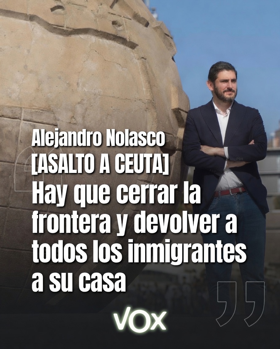 aragonvox's tweet photo. Entrevista completa al vicepresidente @_a_nolasco en @elespanolaragon tras el asalto a Ceuta.

"Que Marruecos se haga cargo de ellos".

https://t.co/fODqlKsHAg https://t.co/Sju8gvsHcU