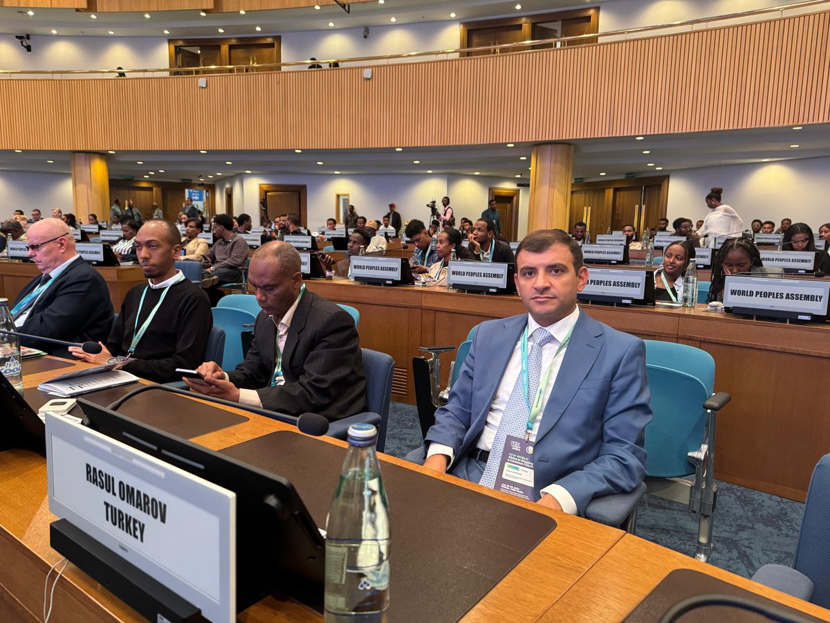 ICYF_Official's tweet photo. ICYF attended the Conference of "New World: Africa in shaping a common future" organized by the World Public Summit in cooperation with the United Nations 🇺🇳 Commission for Africa (UNECA) in Addis Ababa, Ethiopia 🇪🇹 on 29-30 July 2026. The ICYF Director-General Mr. Rasul Omarov spoke at the panel "International Cooperation in the Scientific and Educational Sphere as a factor of sustainable development."

@tahaayhan 
@ECA_OFFICIAL