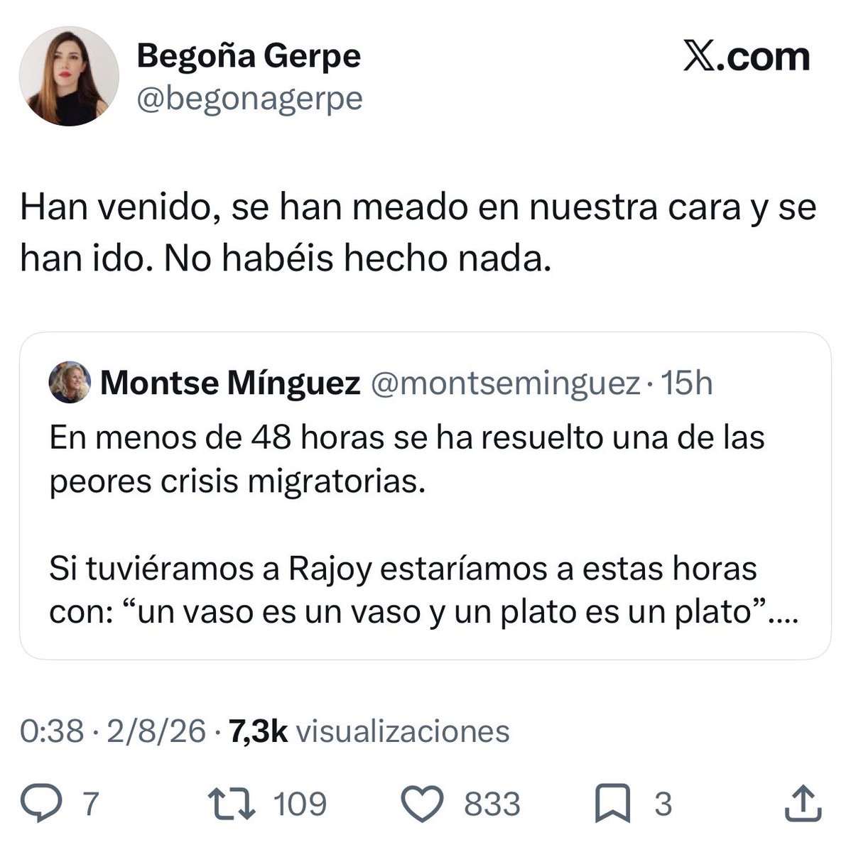 mejoreszasca's tweet photo. ZASCA!!!!!!!!! de @begonagerpe a @montseminguez https://t.co/805mQOEsQx