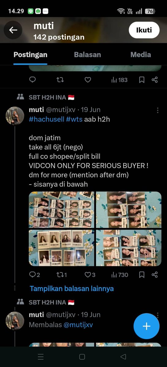 BliztTakeh's tweet photo. [SCAMMER ALERT] ‼ HELP RT

Shopee : https://t.co/pZJJYGJoHQ
Twitter = https://t.co/59tu0Rttfz

GO YOMISI 
Selvi Trimukti BCA 0334052172
DOM: Kediri

Bawa kabur barang Buyer untuk dijual lagi di SBT H2H INA. 
Please Report Shopee nya supaya tidak bisa transaksi lagi. https://t.co/uRzbFRL750