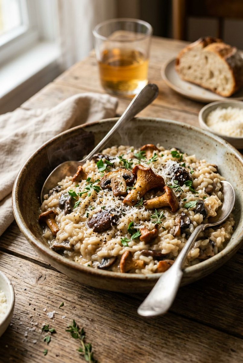 SunlitRecipes's tweet photo. Creamy mushroom risotto that feels like a hug in a bowl—perfectly velvety, packed with earthy flavor, and ready in 30 mins! 🍄✨ #MushroomRisotto #ComfortFood #EasyDinner

👉 https://t.co/omznVPTbP2 https://t.co/Fq3CmkL1ls