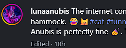 Den_O1_'s tweet photo. I found this very recent viral video!

300k Likes and 4 Million Views in only 1 Day and its extremely funny.

Anubis is in a viral window hammock and falls during the night in a funny way.

Viral, Recent, Funny and A Sendor.

https://t.co/kURhn905Fu

Name is in the description of the video!