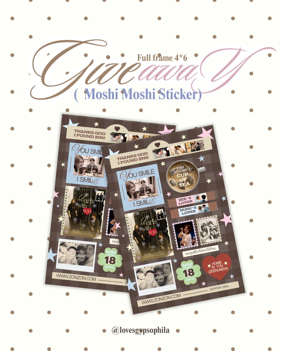lovesgypsophila's tweet photo. ᚐ ֯ ♡⃘  🐈𓈒pls kindly retweet ☕️
— GiveAway “ ZNN sticker Ver.2 “

🎞️ Code : 903713
🩰ตู้กดสติกเกอร์  @ Moshi Moshi

/ personal use only 

꩜ ติดใจก้อเลยทำเพิ่มล่ะ ><

( #ZeeNuNew ) https://t.co/XlcneUiKKc