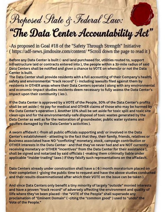 RiffjamT's tweet photo. HASN'T COMMITTED to Protecting Citizens from Data Center abuses ( -by sponsoring the "DATA CENTER ACCOUNTABILITY ACT" ). HASN'T COMMITTED to STOP 4th Amendment Flock camera abuses ( -by sponsoring "SURVEILLANCE ACCOUNTABILITY ACT" ) https://t.co/o21SJDI7p1 https://t.co/7sPxo2w1ND
