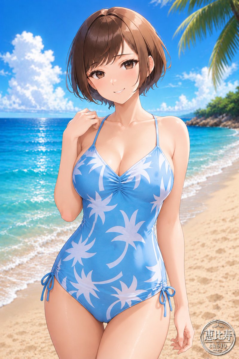 ebisu_ch610's tweet photo. 🍀水着を着せてみた���
※水着イラストを掲載するため、
念のためセンシティブ設定で投稿しています。
マイキャラ編
#水着を着せてみた #Aiat #AIイラスト
#マイキャラ #癒し系 https://t.co/BsxPI23JVW