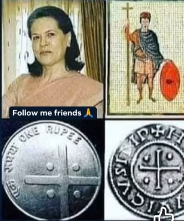 maheshyagyasain's tweet photo. आपको याद हो तो कोंग्रेस सरकार ने 2006 में + निशान के सिक्के जारी किये थे।
      इससे पहले इस निशान के सिक्के 814-840 ई में ईसाई रोमन सम्राट Louis the pious ने जारी किये थे।
      इनको वोट देने वालो जरा समझो। https://t.co/52sFbulPlD
