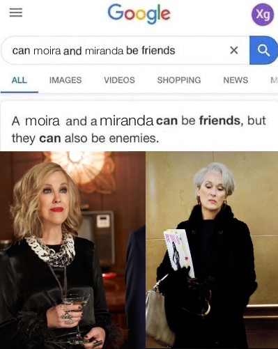 SockSockRyan's tweet photo. Just whipped this up #schittscreek #thedevilwearsprada https://t.co/e0D3Ri5p1r