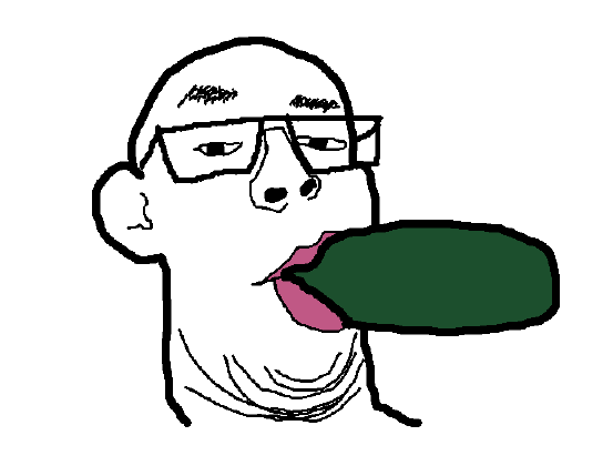 MoonPool888's tweet photo. @P0lyblank i made a pickle version of the soyjak to maintain it's originality as #picklemedia https://t.co/wuTDuELhAN