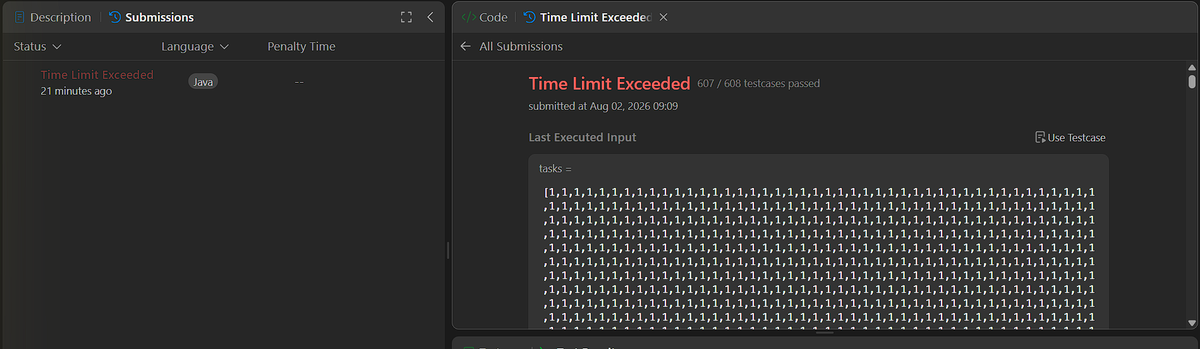 HarshLogic_'s tweet photo. LeetCode Weekly Contest 513!
Solved 2 questions in today's LeetCode contest! ๐ฏ
Missed the 3rd one due to a TLE on the very last test case frustrating, but we optimize and move forward.
Target: Knight ๐ก๏ธ๐
@LeetCode @striver_79
#LeetCode #CompetitiveProgramming #CodingContest https://t.co/m0V9CWiuGs