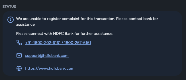 JeckModi's tweet photo. @NPCI_BHIM @NPCI_BHIM 
I raised complaint on portal but It says like we are unable to register complaint for transaction.

I contacted bank, they said like your transaction is processed
You need to wait for 24 hours

What should I do?
where should I raise this issue?
Who can resolve this? https://t.co/wKXRurFIqs