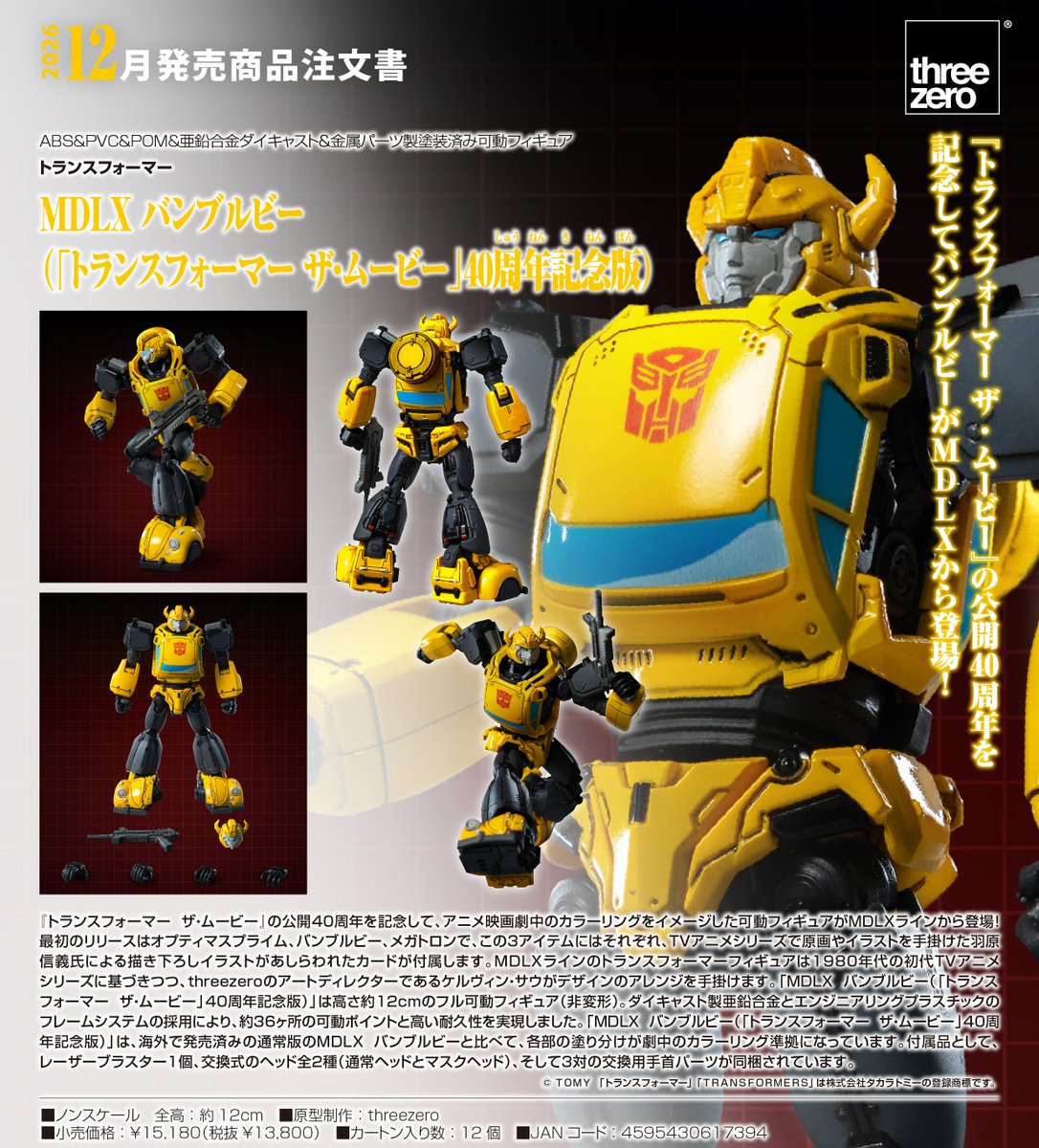 本日の新製品受注案内】その③ 本日その③は、threezero