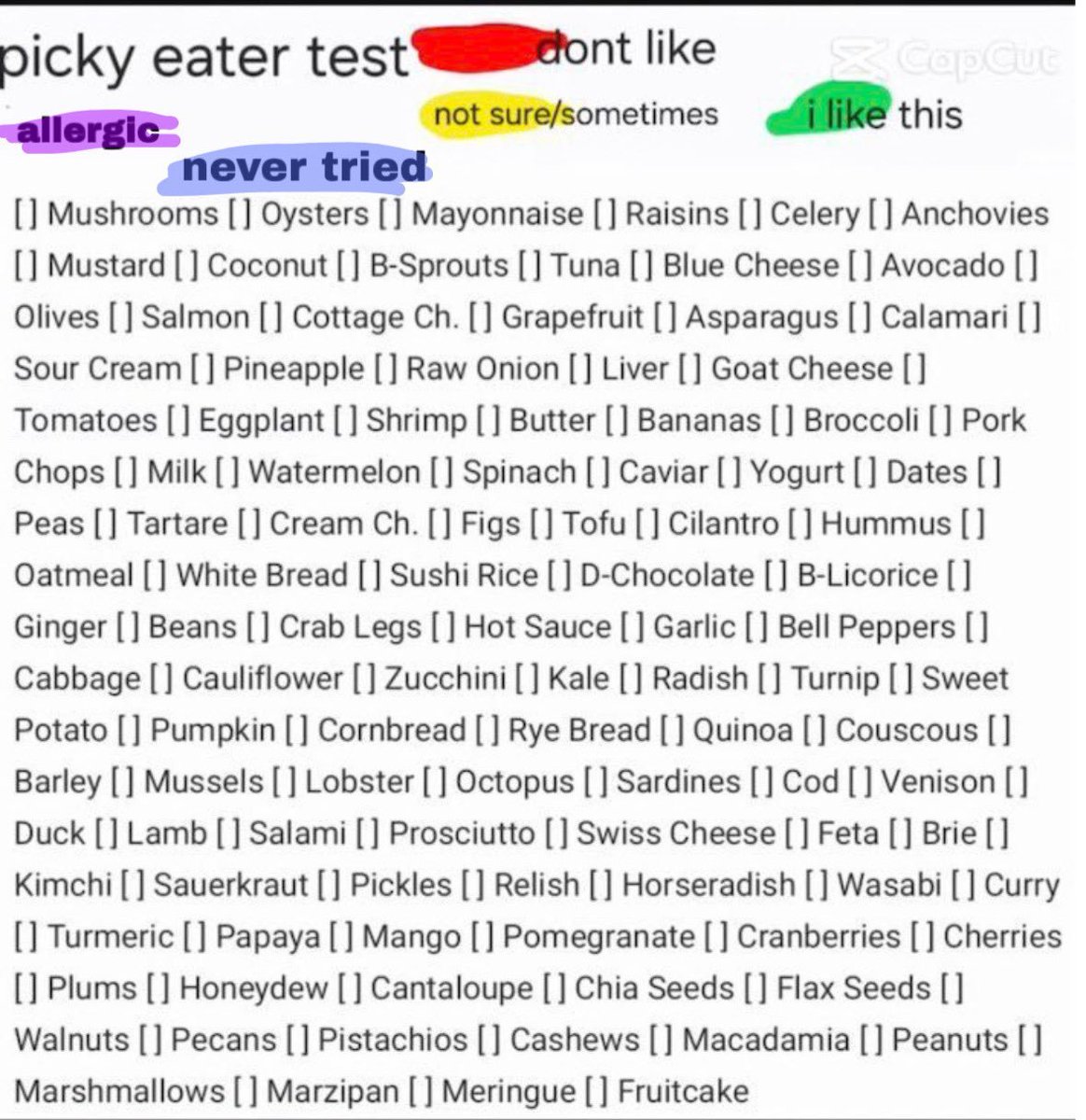 x394angela's tweet photo. i would say i'm not very picky
also not allergic to anything 😎
the main things i don't like are most types of cheese in most contexts (feta is exception), organ meats, and corn (also dates) https://t.co/tjybzpgrsx