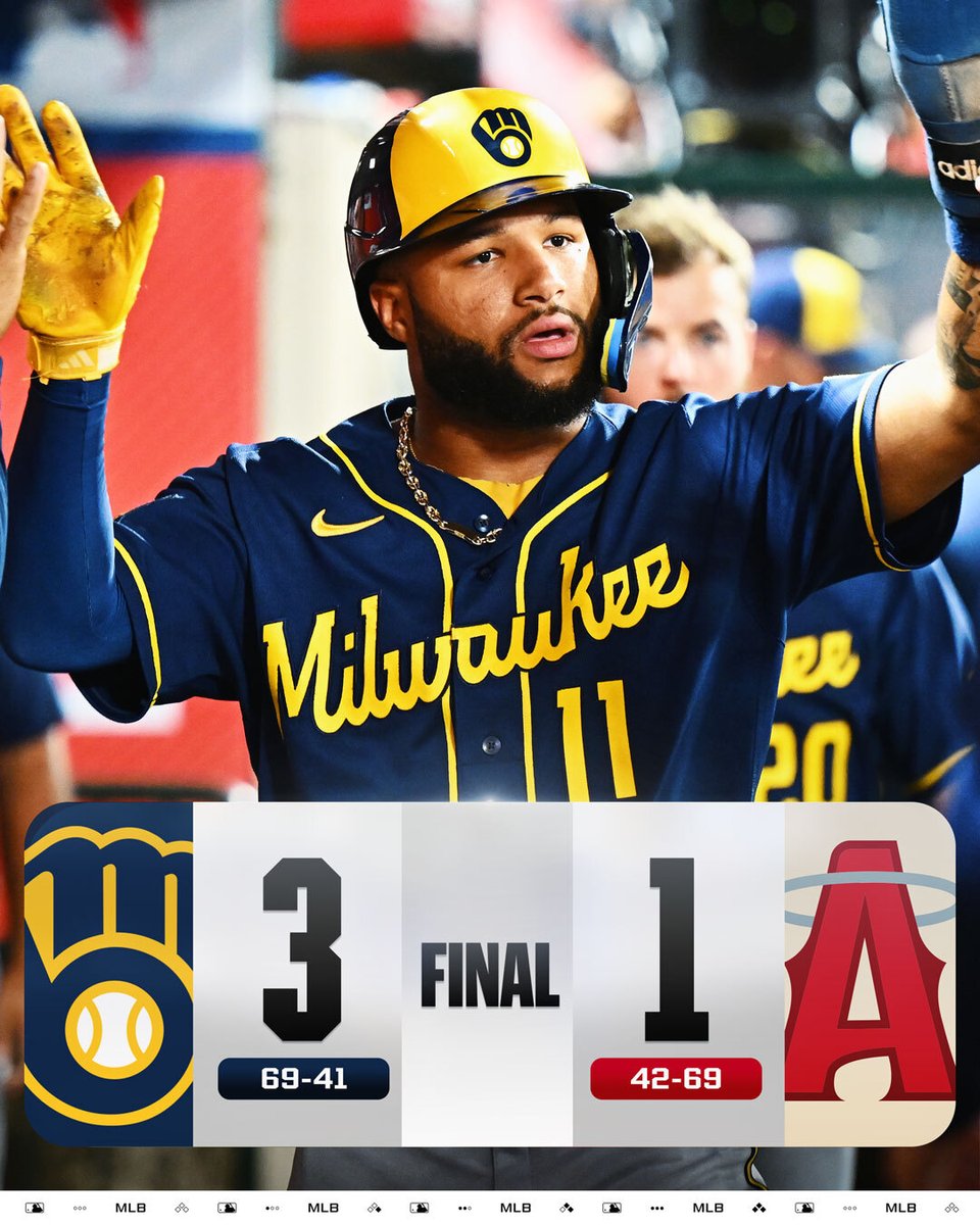 MLB's tweet photo. The @Brewers win gives them the best record in baseball! https://t.co/ZdZ3IU7dhG