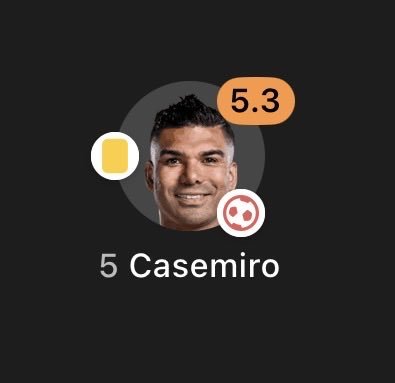 Uodinas's tweet photo. Casemiro once a Madridista always a Madridista.... I wasn't familiar with his game. https://t.co/nOPbMUCV2T