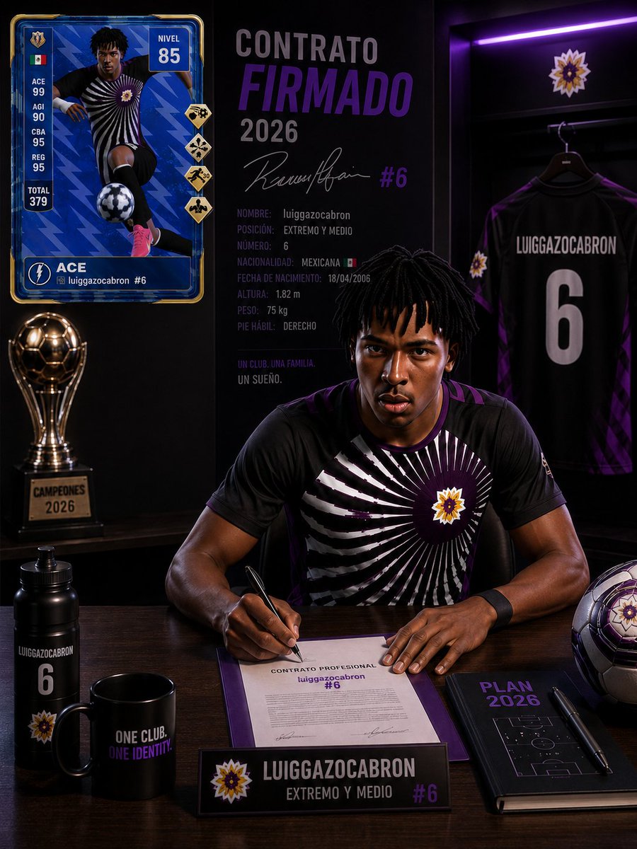 TeamMoleFC's tweet photo. 💜🤍🖤 OFICIAL🖤🤍💜
Las negociaciones han llegado a su fin.
Luiggazocabron ha firmado su contrato y ya es, oficialmente, jugador de Team Mole FC. ✍️💜
Bienvenido al proyecto. Es momento de dejar las palabras atrás y demostrarlo en el campo. 🔥
💜🤍🖤 #TeamMoleFC | #Luiggi https://t.co/oBJl3TAsMw