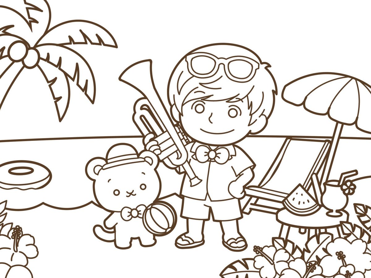 oto_tora_app's tweet photo. もう8月ですね！✨️

吹コンに3年生の引��、夏休みに、夏祭りのコンサート依頼など
皆様お忙しい事と存じます☺️✨

忙しい日々のスキマ時間に、ぜひオトタウンをご活用ください✨️

本日お知らせより投稿したイラストの線画を置いておきますね。
ぜひ塗り絵にお使いください✨️ https://t.co/Q5KqnR3G7l