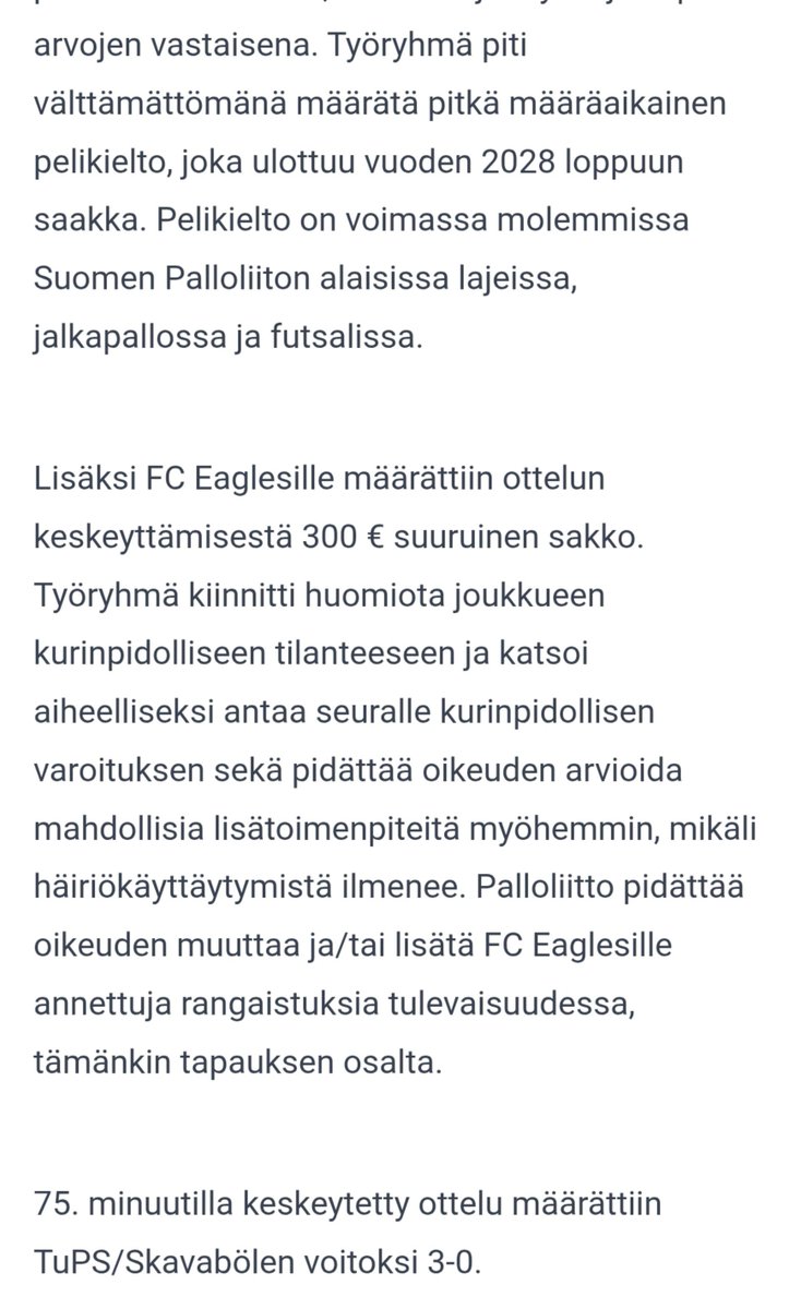 mikael_valtteri's tweet photo. Soihduista tulee monien tuhansien sakot joukkueille, mutta dumarin hakkaamisesta selviää kevyesti parin päivän liksalla. Hv touhua #suomifutis https://t.co/LrgvNHNWyC