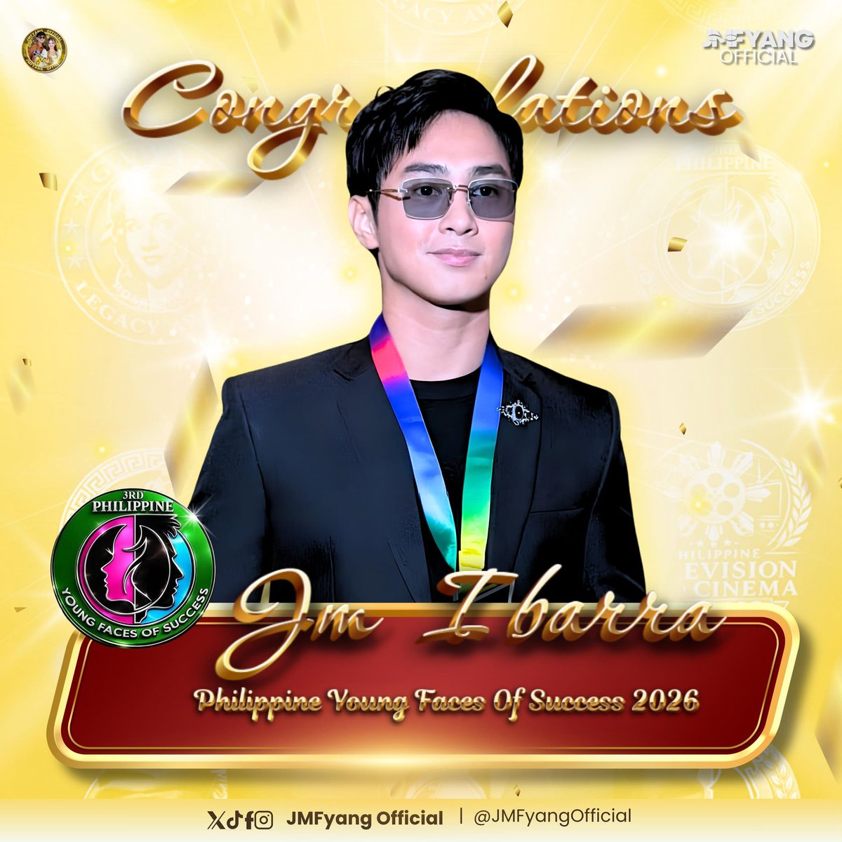 JMFyangOfficial's tweet photo. 𝐖𝐡𝐚𝐭 𝐚 𝐩𝐨𝐰𝐞𝐫𝐟𝐮𝐥 𝐰𝐚𝐲 𝐭𝐨 𝐰𝐞𝐥𝐜𝐨𝐦𝐞 𝐲𝐨𝐮𝐫 𝐛𝐢𝐫𝐭𝐡 𝐦𝐨𝐧𝐭𝐡!🏆

Congratulations, JM Ibarra, for being one of the awardees at the 𝗣𝗵𝗶𝗹𝗶𝗽𝗽𝗶𝗻𝗲 𝗬𝗼𝘂𝗻𝗴 𝗙𝗮𝗰𝗲𝘀 𝗼𝗳 𝗦𝘂𝗰𝗰𝗲𝘀𝘀 𝟮𝟬𝟮𝟲. A truly well-deserved recognition for your talent, hard work, and dedication.

May this be the first of many victories this year and in the years to come. We're manifesting even bigger blessings, more awards, more meaningful projects, and greater success for you and Fyang. 💛

#JMIbarra