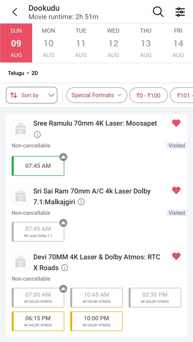 Nikhil_Prince01's tweet photo. Hyderabad Bookings 🔥🔥🔥🔥🔥🔥🔥

Sree ramula moosapet ems bookings opened...Inka ekkuvaate chesthe meke damage @Dookudu4KMovie fast ga full fledged bookings open cheyandi !!!
#Dookudu4K @urstrulyMahesh https://t.co/NEcPot6uIa