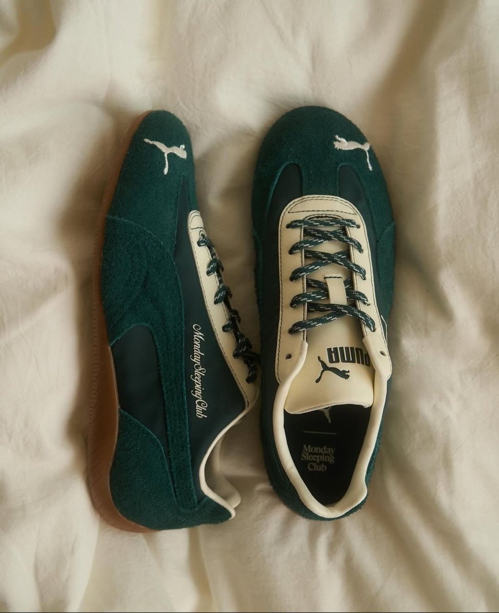 byraa___'s tweet photo. Maaf ya... tapi Puma Speedcat x Monday Sleeping Club warna green ini cakepnya kebangetan https://t.co/vNYERZ1IE5