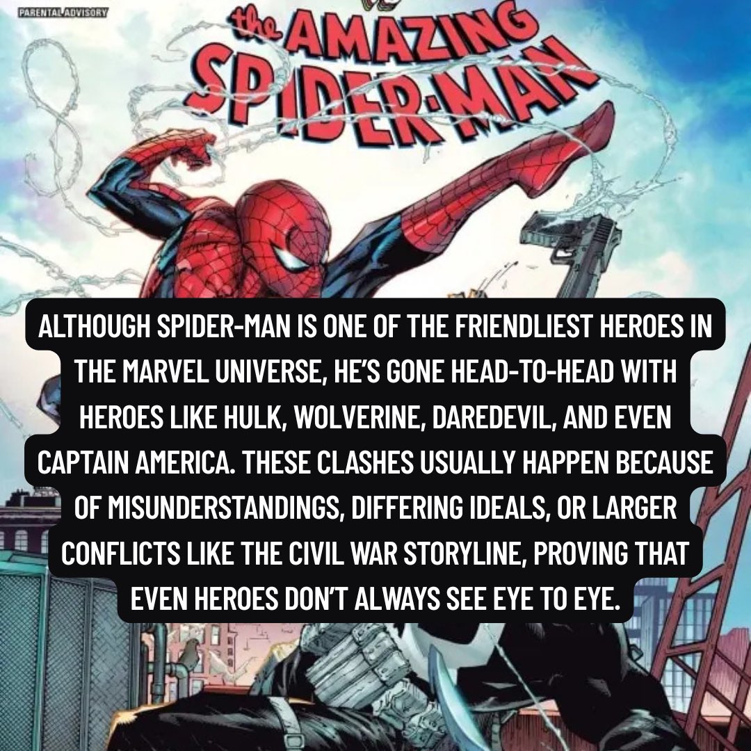 NerdVerseMedia's tweet photo. 4. Spider-Man has teamed up with every marvel hero but also fought many of them https://t.co/tPcpdpMgqP