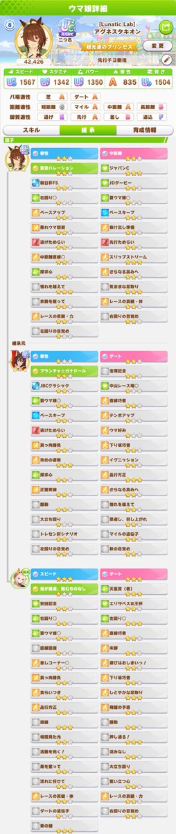 sun_newtype's tweet photo. メモに記載している祖父母用の水着タキオン4人(画像)を、代表ウマ娘に設定しました
お好みで使ってくださいませー

トレーナーID：377353717530 https://t.co/VZOSRvGd8O