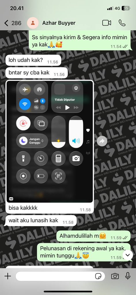 dalily_imei's tweet photo. OPEN UNBLOCK DAN UNLOCK, BUAT JARINGAN IMEI BERMASALAH BISA ATASI DI SINI..

3 BULAN : 200.000 🫶🏻
TRY ONLY : 150.000 🫶🏻
BEACUKAI : INBOX 🫶🏻

DONE HITUNGAN JAM, AMAN DAN MUDAH, BERGARANSI ALL OPERATOR &amp; TRUSTED https://t.co/KahsvLu04J